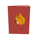 Festive Squirrel 3D pop-up card
