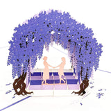 Wisteria Arch Pop Up Card - Two Females