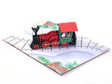 liif polar express train santa pop up 3d greeting card paper love lovepop poplife chrsitmas kids boy girl fun cute cards gift