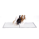 Galloping Horses 3D pop-up card