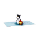 Knitting Kitty 3D pop-up card