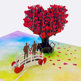 liif love tree 3d greeting lbgt pop up card pride gay anniversary valentines day
