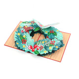 liif Christmas Wreath 3D greeting pop up card merry happy