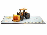 liif bulldozer pop up card birthday kids boy son
