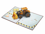 liif bulldozer pop up card birthday kids boy son