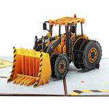 liif bulldozer pop up card birthday kids boy son