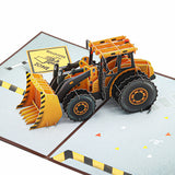 liif bulldozer pop up card birthday kids boy son