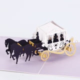 Liif Magic Carriage Wedding 3D Greeting Pop Up Card anniversary congratulations couple