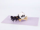 Liif Magic Carriage Wedding 3D Greeting Pop Up Card anniversary congratulations couple