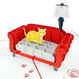 Kitty Couch Pop Up Card