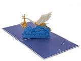 Baby & Stork Pop Up Card - Neutral