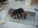 liif haunted house 3d greeting pop up halloween card