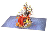 liif halloween cat pumpkin 3d greeting pop up card funny cute