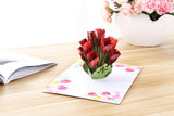 Red Tulip Pop Up Card