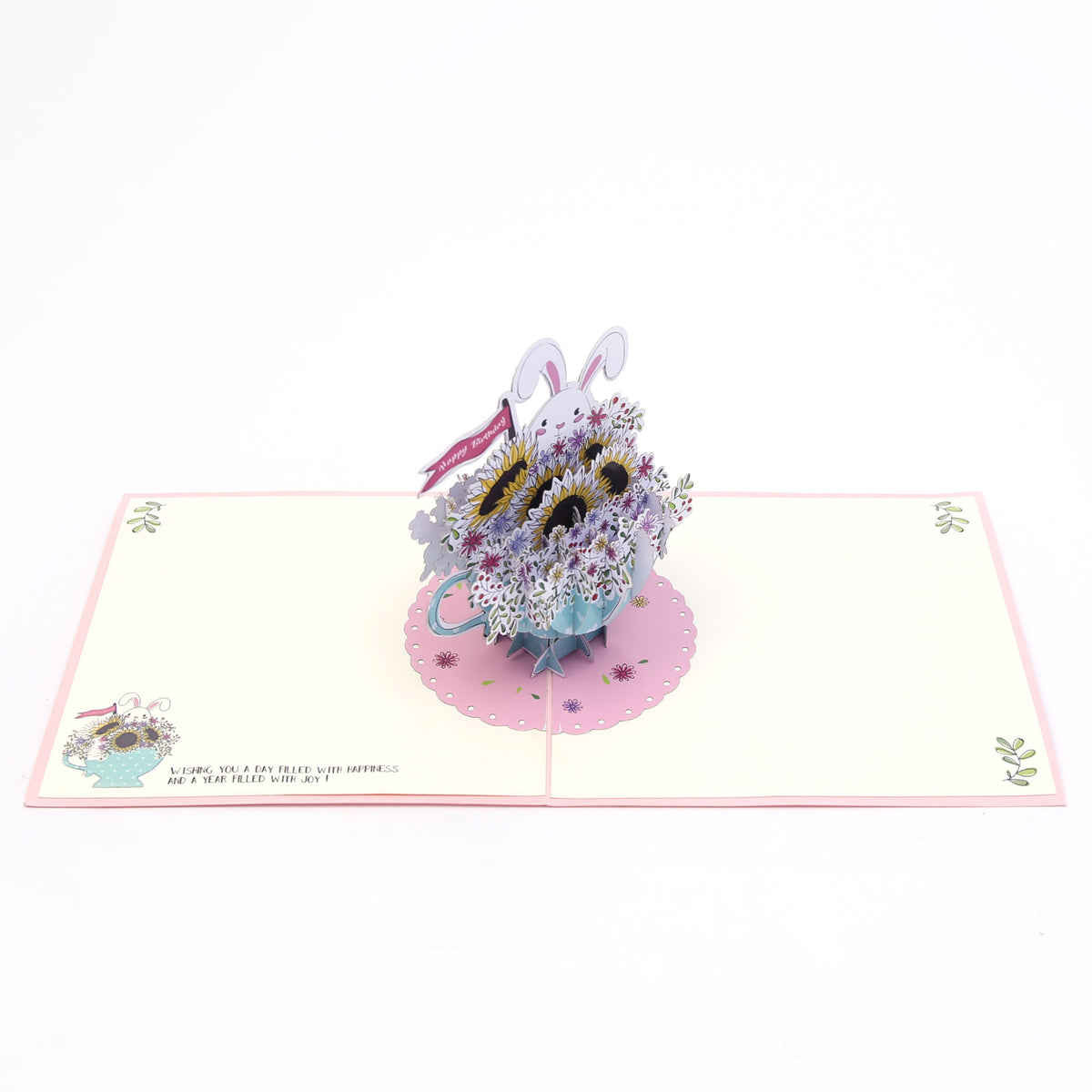 Teacup Bunny 3D Pop Up Card - Liif - goliif.com