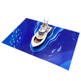 liif fishing boat 3d greeting pop up card retirement boss day gift handmade fathers day birthday dad men husband retirement