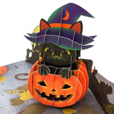 Halloween Black Cat Pop Up Card