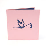 Baby & Stork 3D pop up card