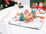 liif lovepop 3d greeting pop up card Christmas gingerbread house man merry happy snowman tree joy peace kids