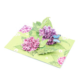 Hydrangea Pop Up Card - Pink & Purple