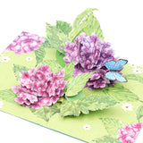 Hydrangea Pop Up Card - Pink & Purple