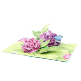 Hydrangea Pop Up Card - Pink & Purple