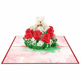 Teddy Rose Pop Up Card