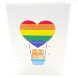 Rainbow Hot balloon Pop Up Card - LGBT