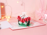 Teddy Rose Pop Up Card