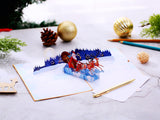 Liif Santa Sleigh & Reindeer Pop Up Card