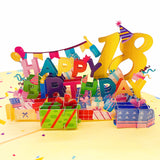 Happy 18th Birthday Pop Up Card