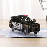 liif police car pop up 3d greeting card officer retirement academy congratulations congrats gift cards handmade popup men man boss