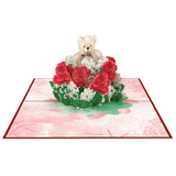 Teddy Rose Pop Up Card