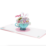 liif easter teacup eggs pop up card lovepop card bunny cute 3d greeting