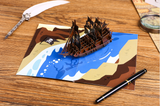 liif pirate ship boat set sail halloween adventure 3d greeting pop up card fathers day kids boy son