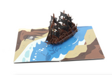 liif pirate ship boat set sail halloween adventure 3d greeting pop up card fathers day kids boy son