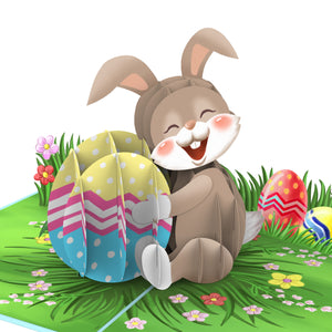 liif bunny easter 3d greeting pop up card cute religious eggs basket kid son boy girl kids grandson granddaughter daughter