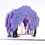 Wisteria Arch Pop Up Card - Two Females