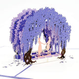 Wisteria Arch Pop Up Card - Two Females