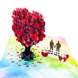liif love tree 3d greeting lbgt pop up card pride gay anniversary valentines day