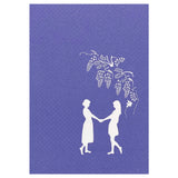 Wisteria Arch Pop Up Card - Two Females