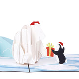 liif lovepop polar bear christmas greeting pop up card