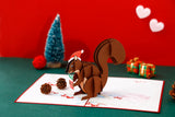Festive Squirrel 3D pop-up card