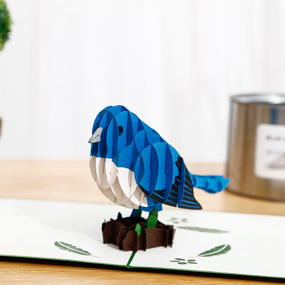 Jolly Bluebird 3D pop-up card