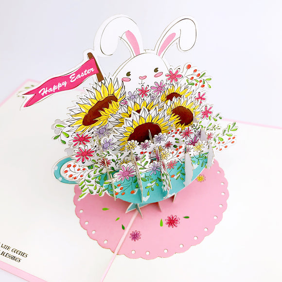 Liif teacup bunny 3d pop up easter card