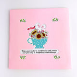 Liif teacup bunny 3d pop up easter card