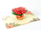 Liif Poinsettia Pop Up Card