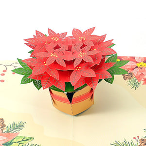 Liif Poinsettia Pop Up Card