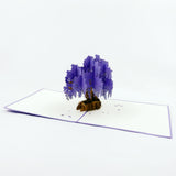 Wisteria Purple 3D Pop Up Card