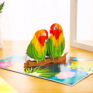 Lovebirds Pop Up Card